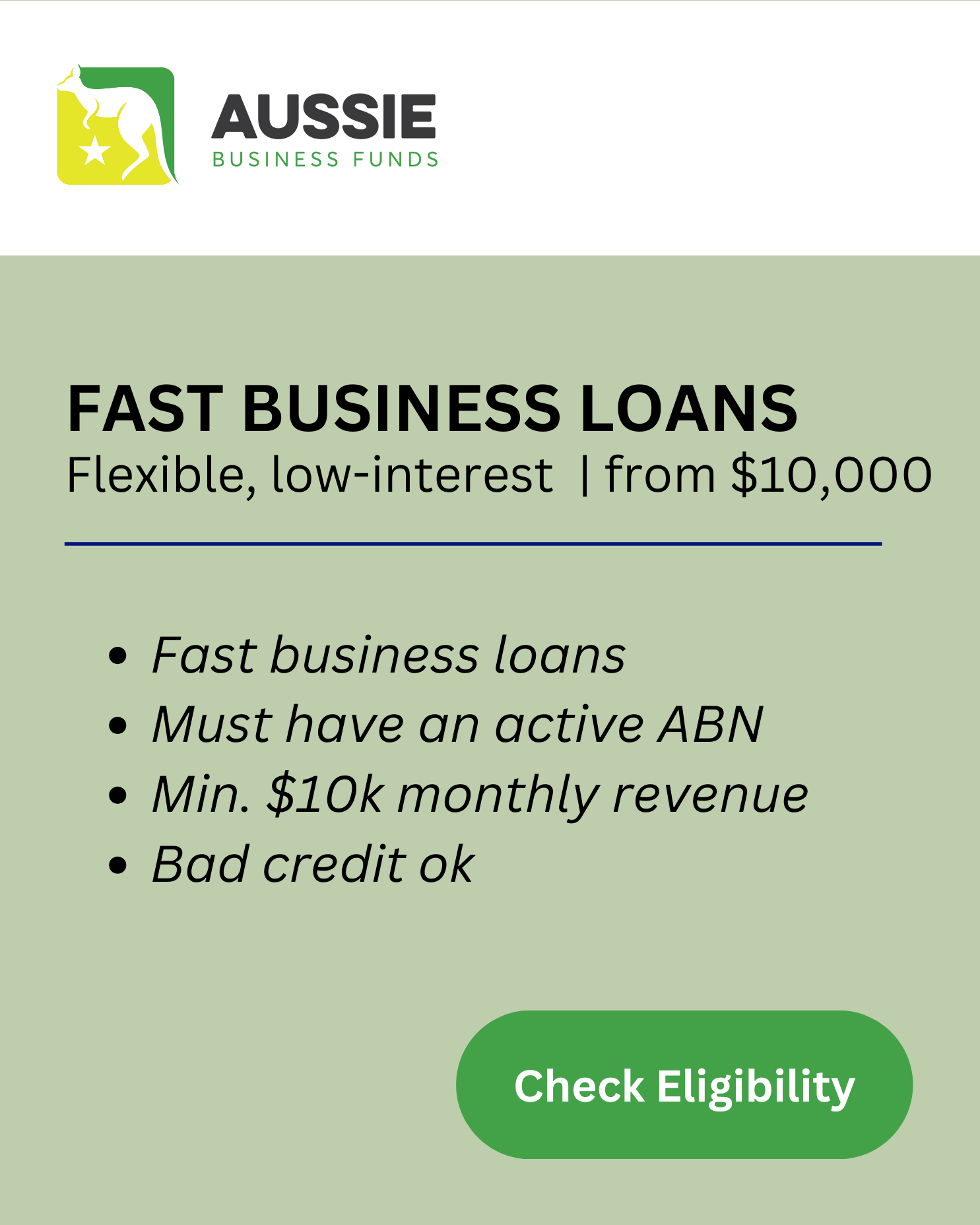 Aussie Business Funds Facebook ad