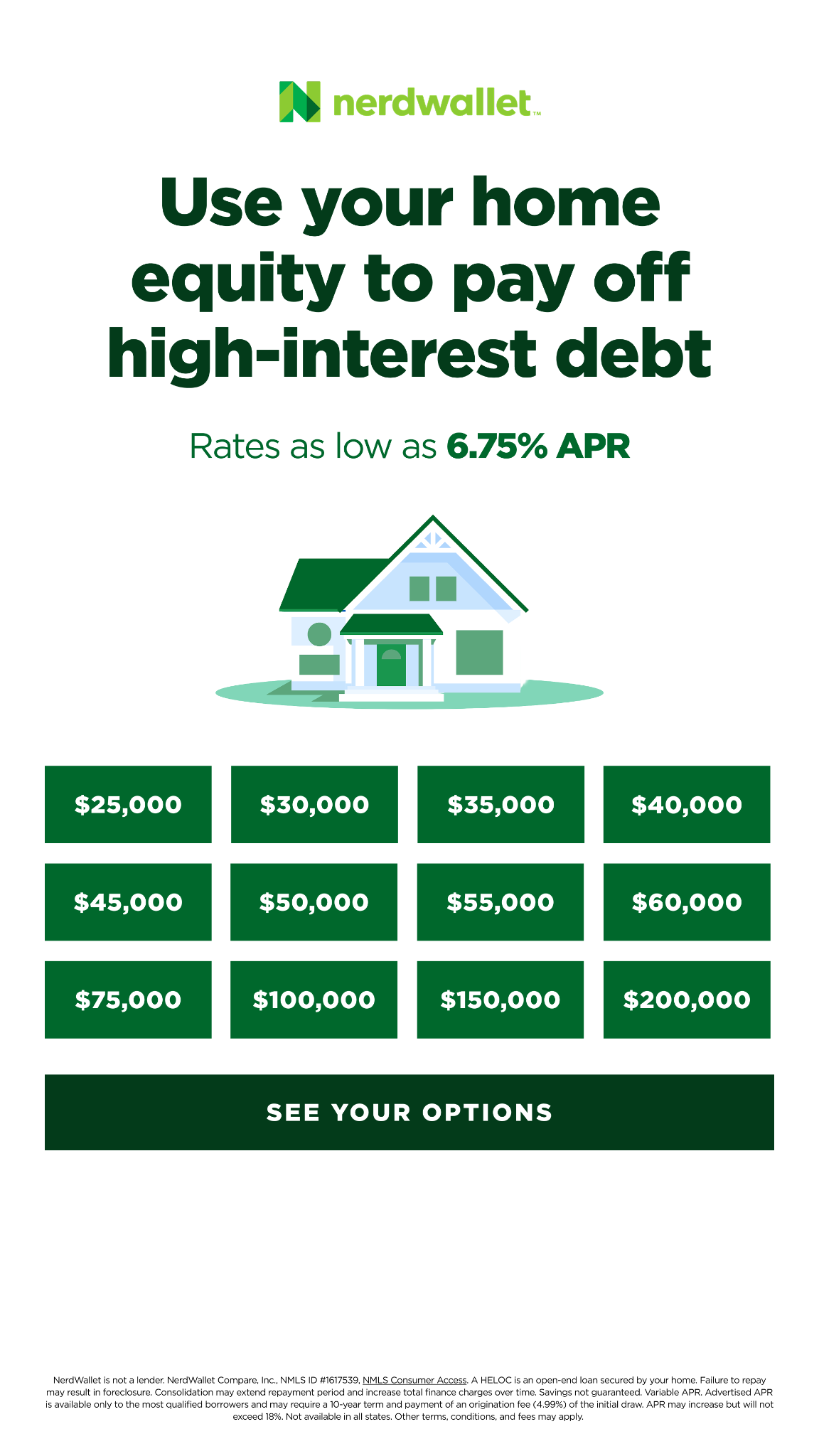 NerdWallet Facebook ad