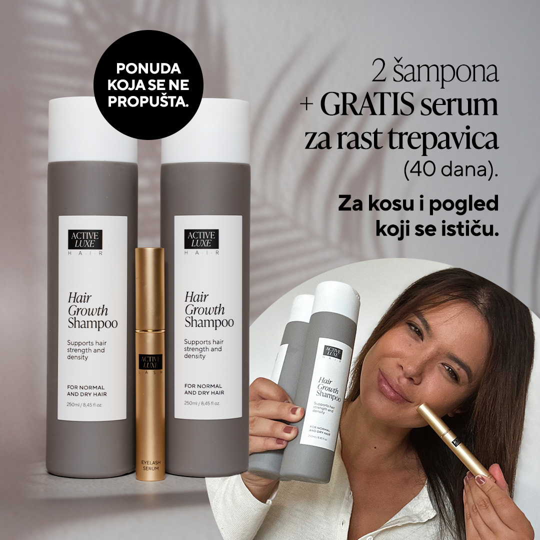 Active Luxe Cosmetics Hrvatska Facebook ad: Ako primjećuješ pojačano ispadanje, tanju kosu ili manjak…