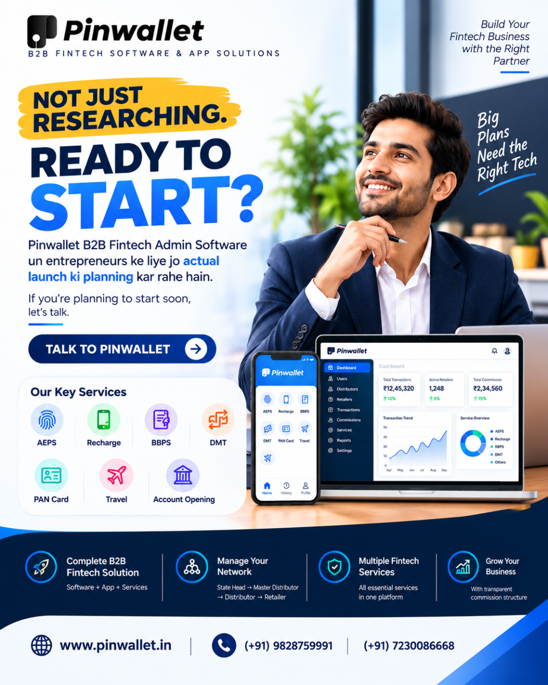 Pinwallet Software Facebook ad: Ready to Start Your Admin Business?