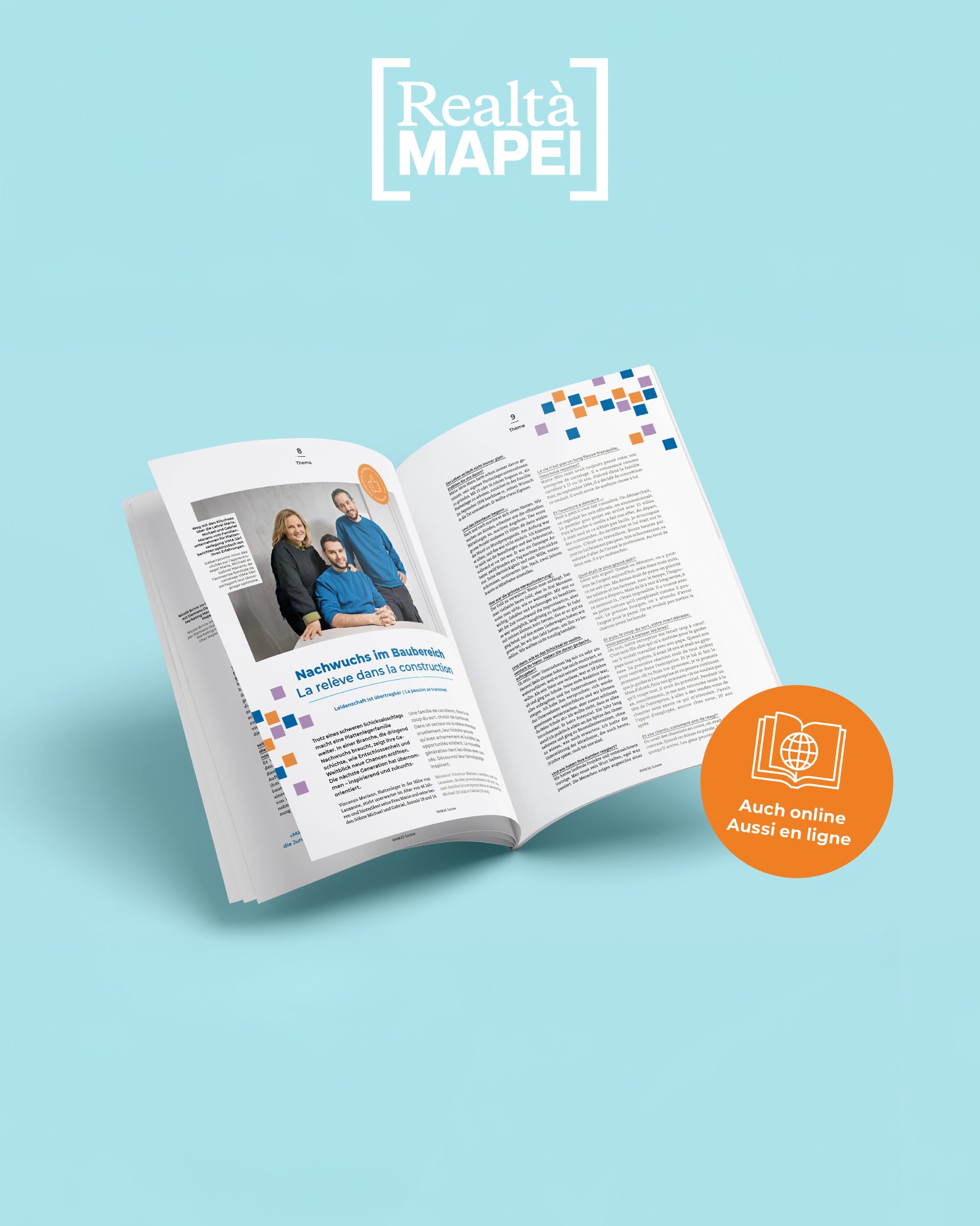 Mapei Switzerland Facebook ad: Zeitschrift Realtà