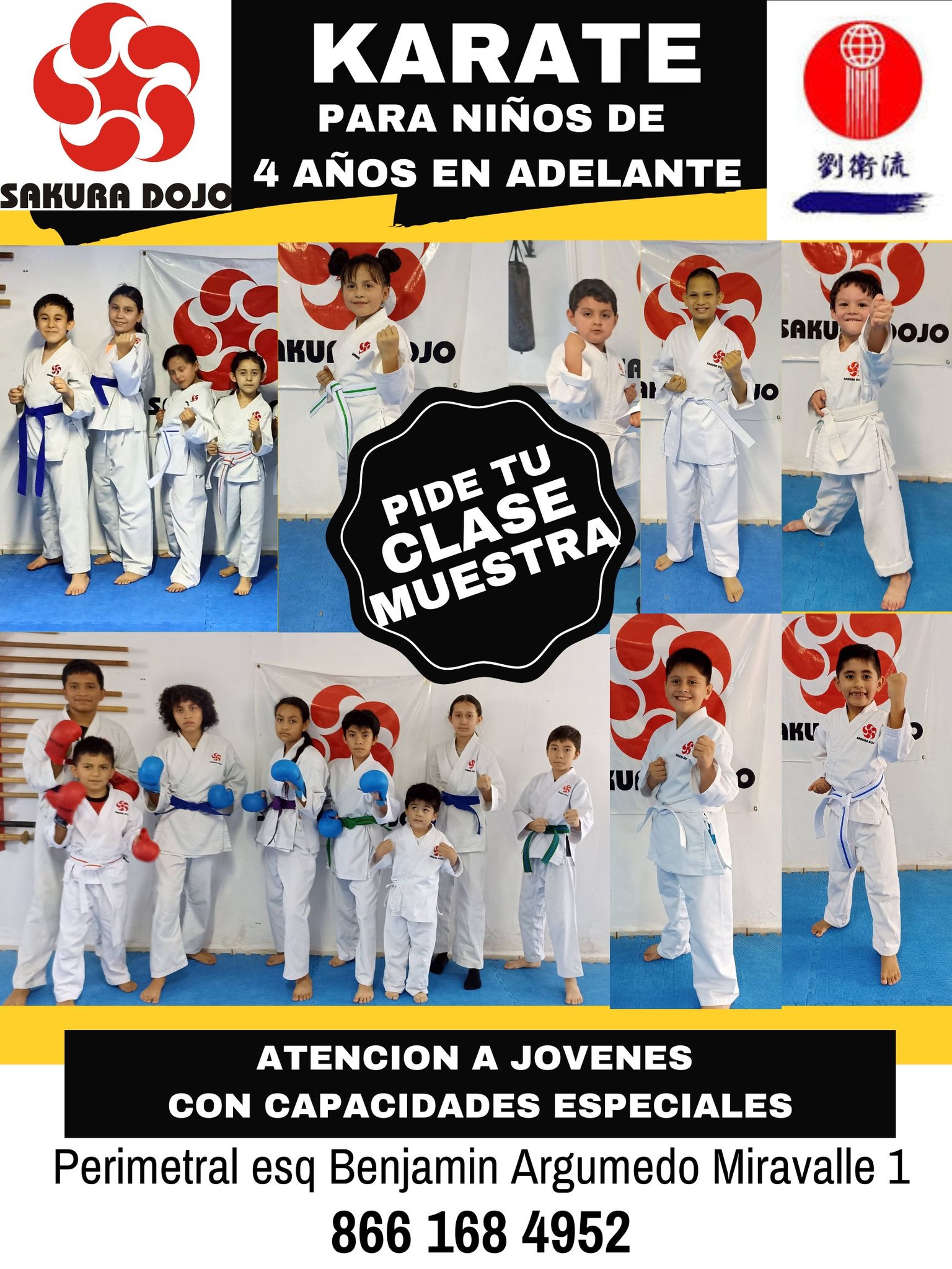 Sakura Dojo Facebook ad: HORARIOS PARA NIÑOS Y NIÑAS DE 4 AÑOS…