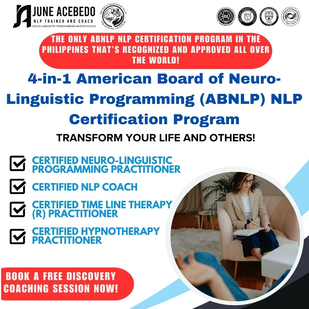 Dr. June Acebedo NLP Master Coach and Trainer Facebook ad: Restart your life Now!