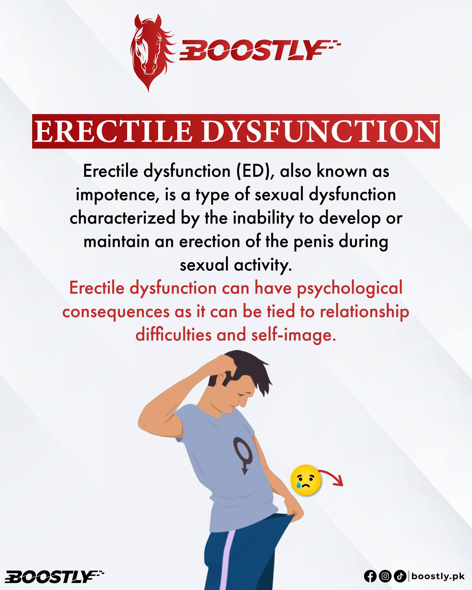 Boostly Facebook ad: Erectile Dysfunction (ED) affects confidence…