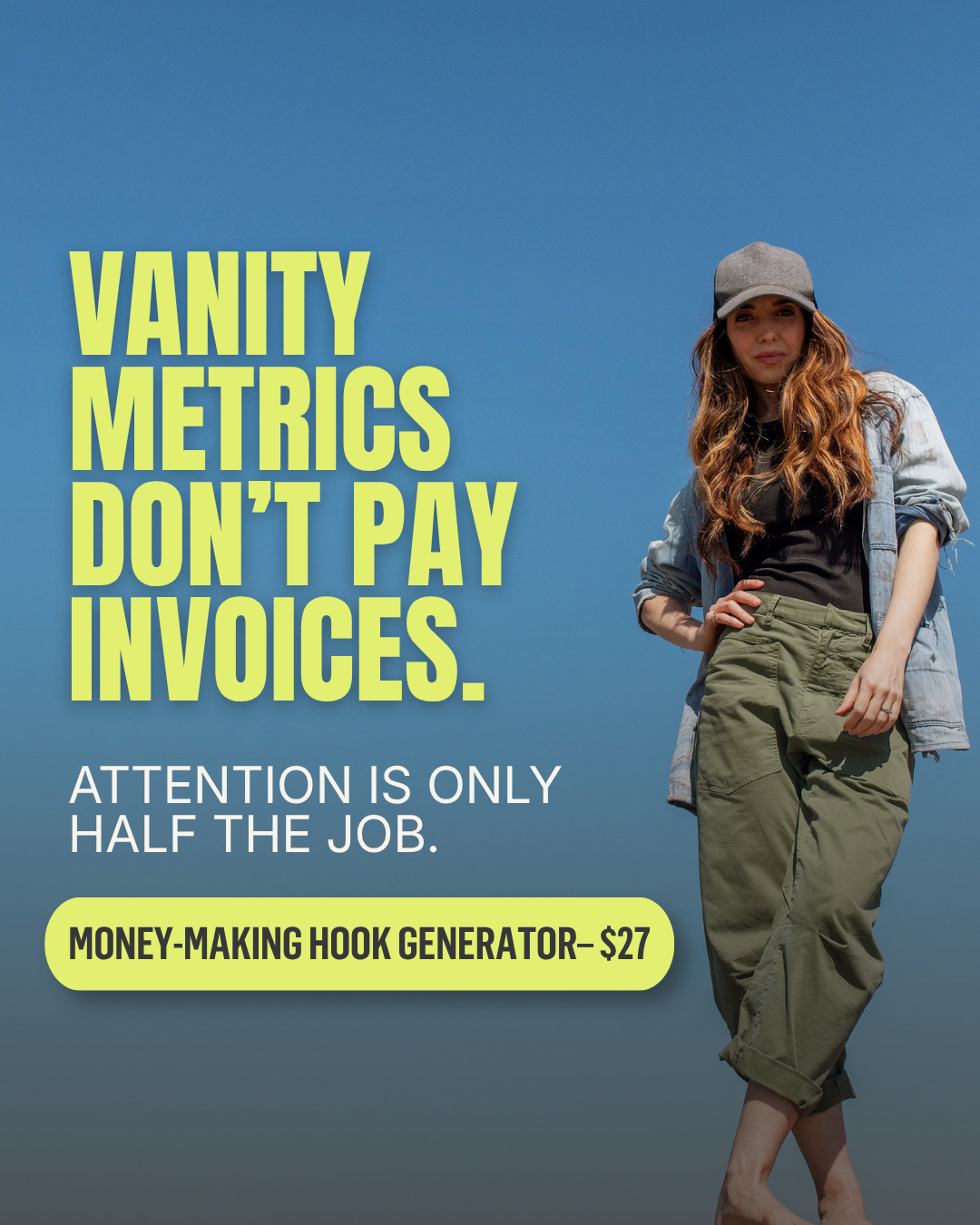 Marie Forleo Facebook ad: Make more sales with strong hooks!