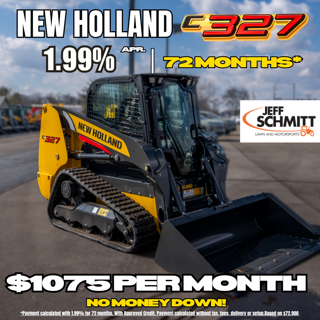 Jeff Schmitt Lawn and Motorsports Facebook ad: New Holland Equipment At Jeff Schmitt Lawn and…