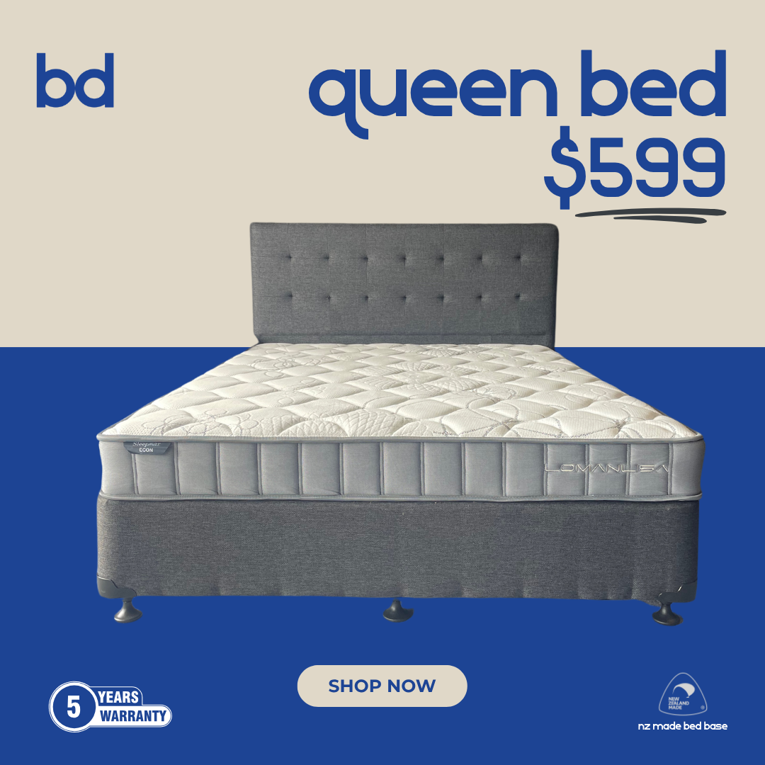 Bed Depot Facebook ad: QUEEN BED ONLY $599