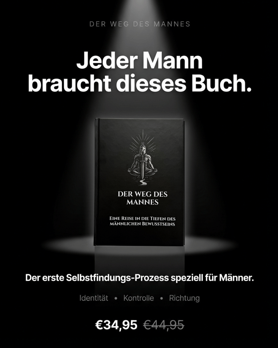Men's Clarity Journal Facebook ad: Du unterdrückst. Statt zu verstehen.