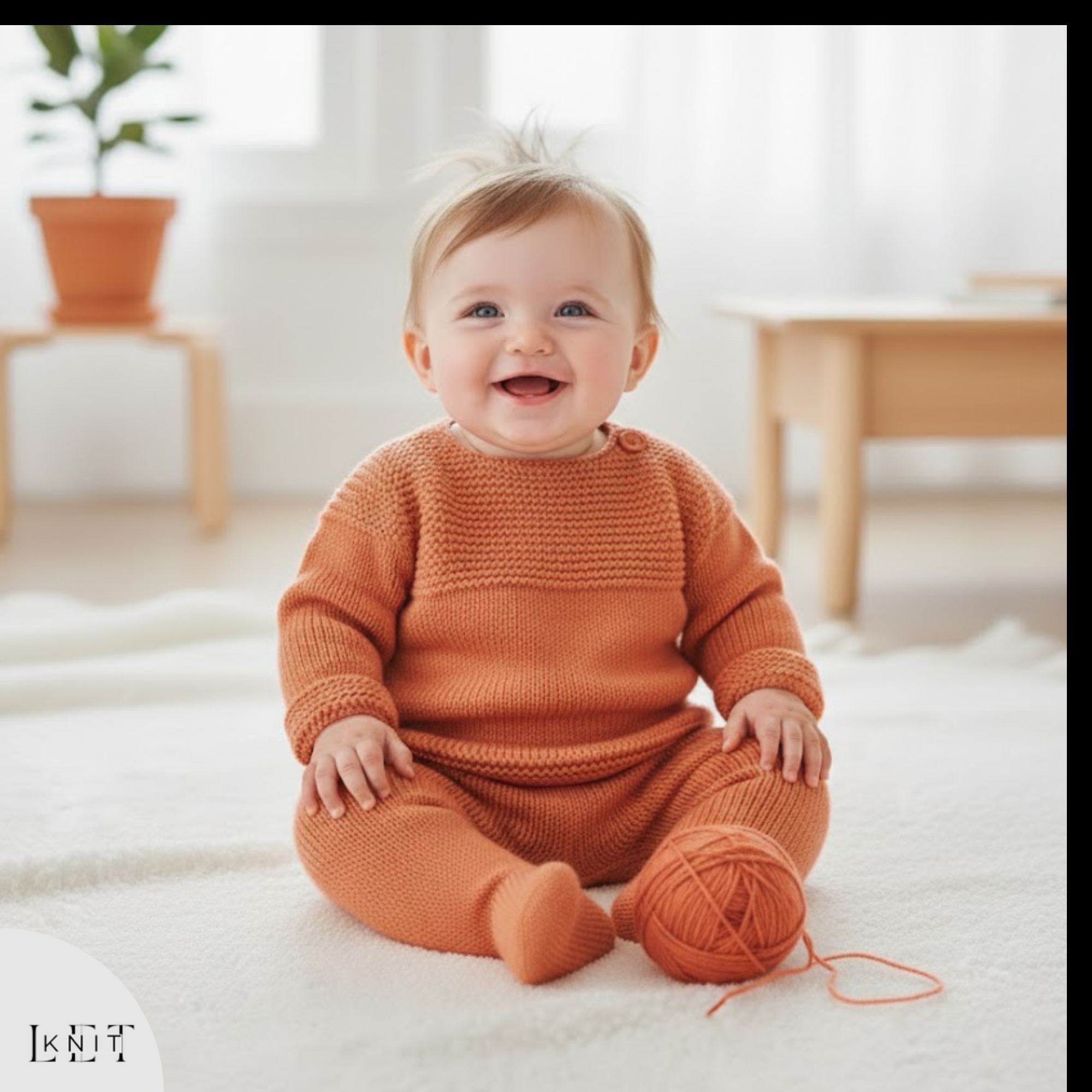 Let's Knit Facebook ad: Unisex Very Easy Full Set Little Outfit Knitting Pattern