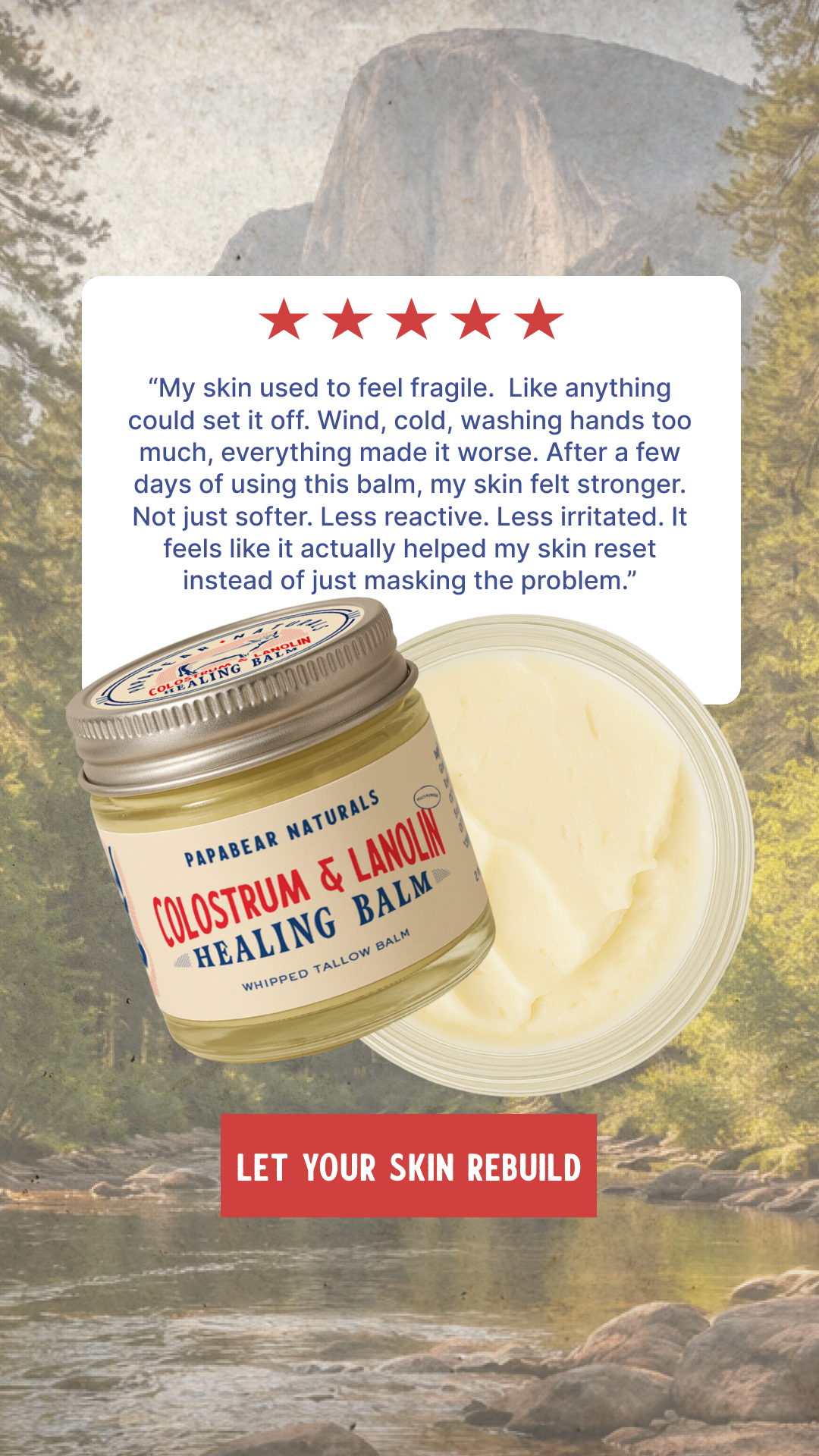 Papabear Naturals Facebook ad