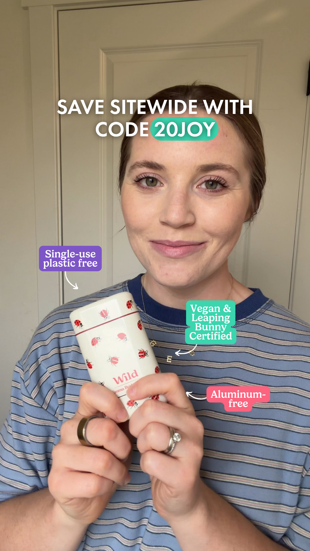 Wild Facebook ad: Get 20% off all Wild products with code 20JOY