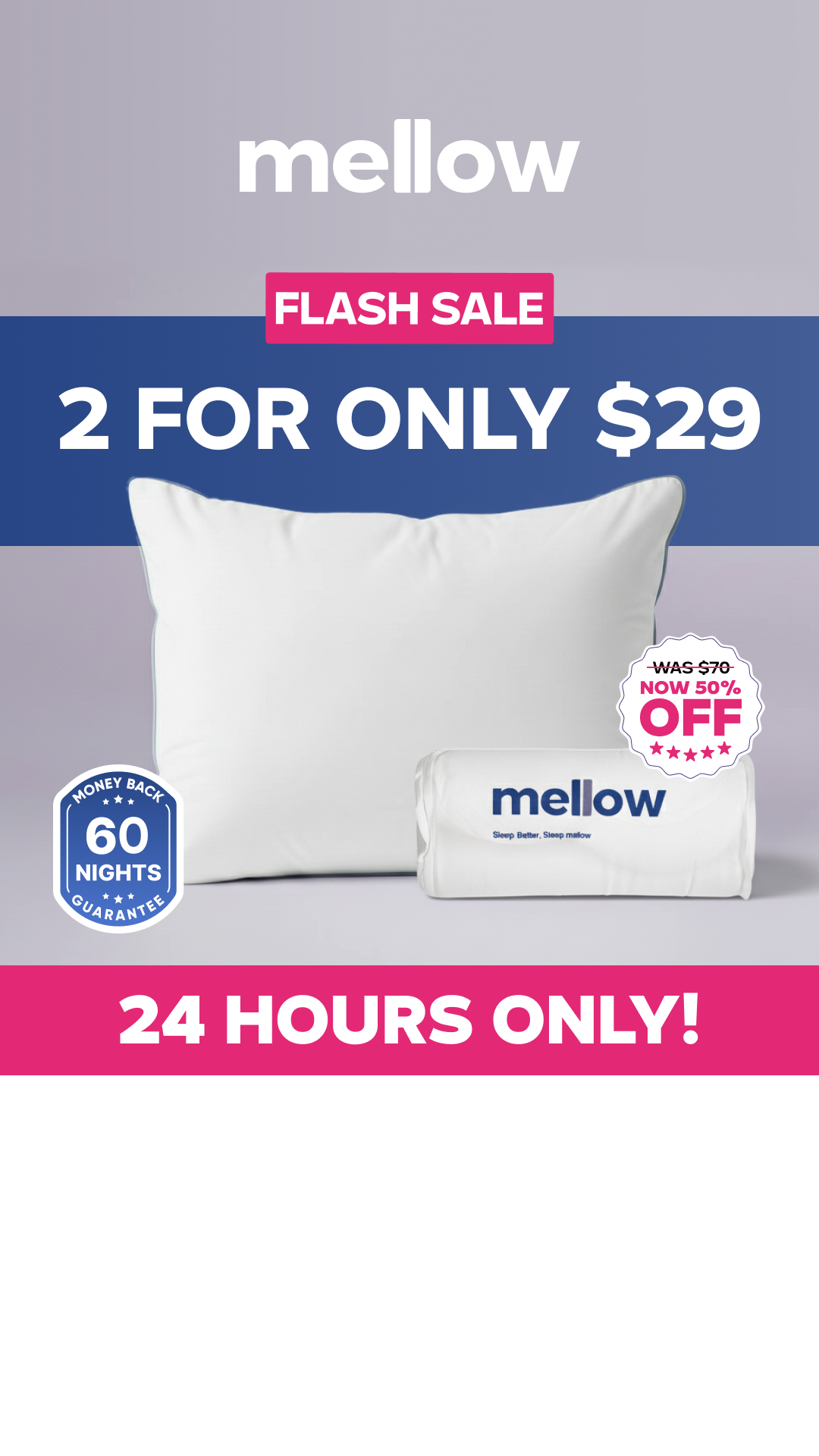 Mellow Sleep Co. Facebook ad from Mar 5, 2026