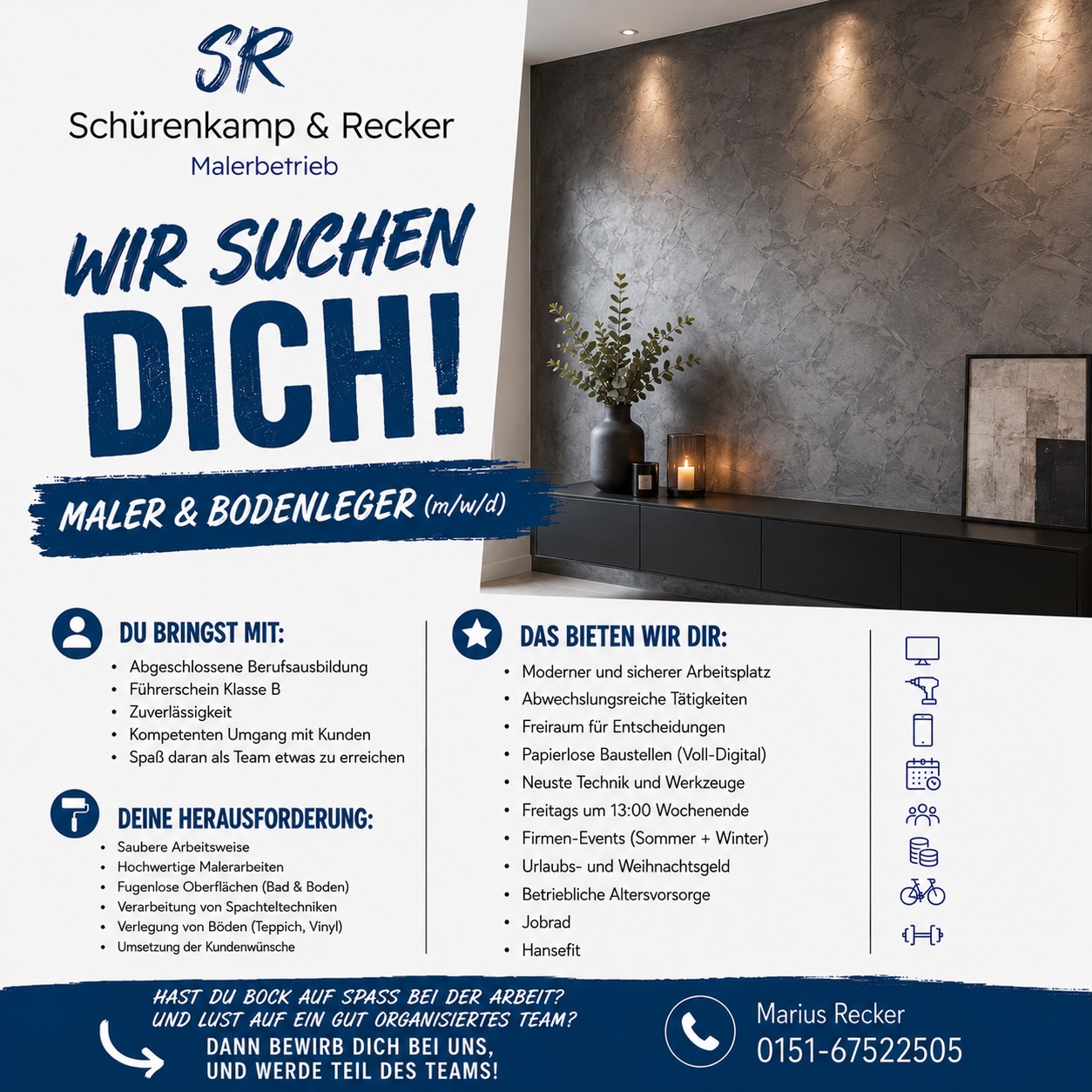 Schürenkamp & Recker GmbH Facebook ad: Maler und Lackierer - Schürenkamp und Recker GmbH