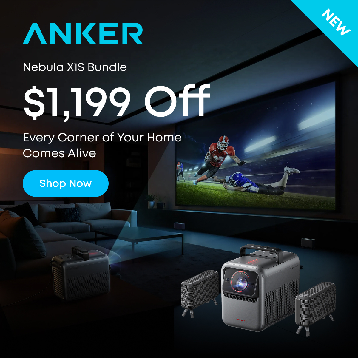 soundcore Facebook ad: More Immersive Than TV.