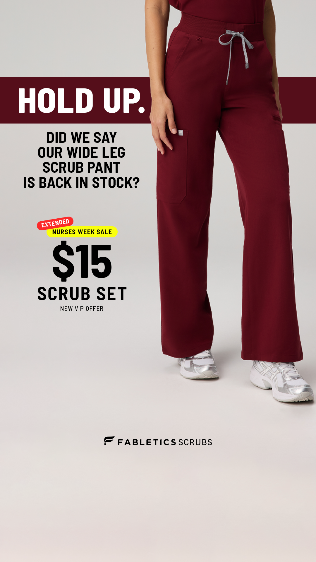 Fabletics Scrubs Facebook ad
