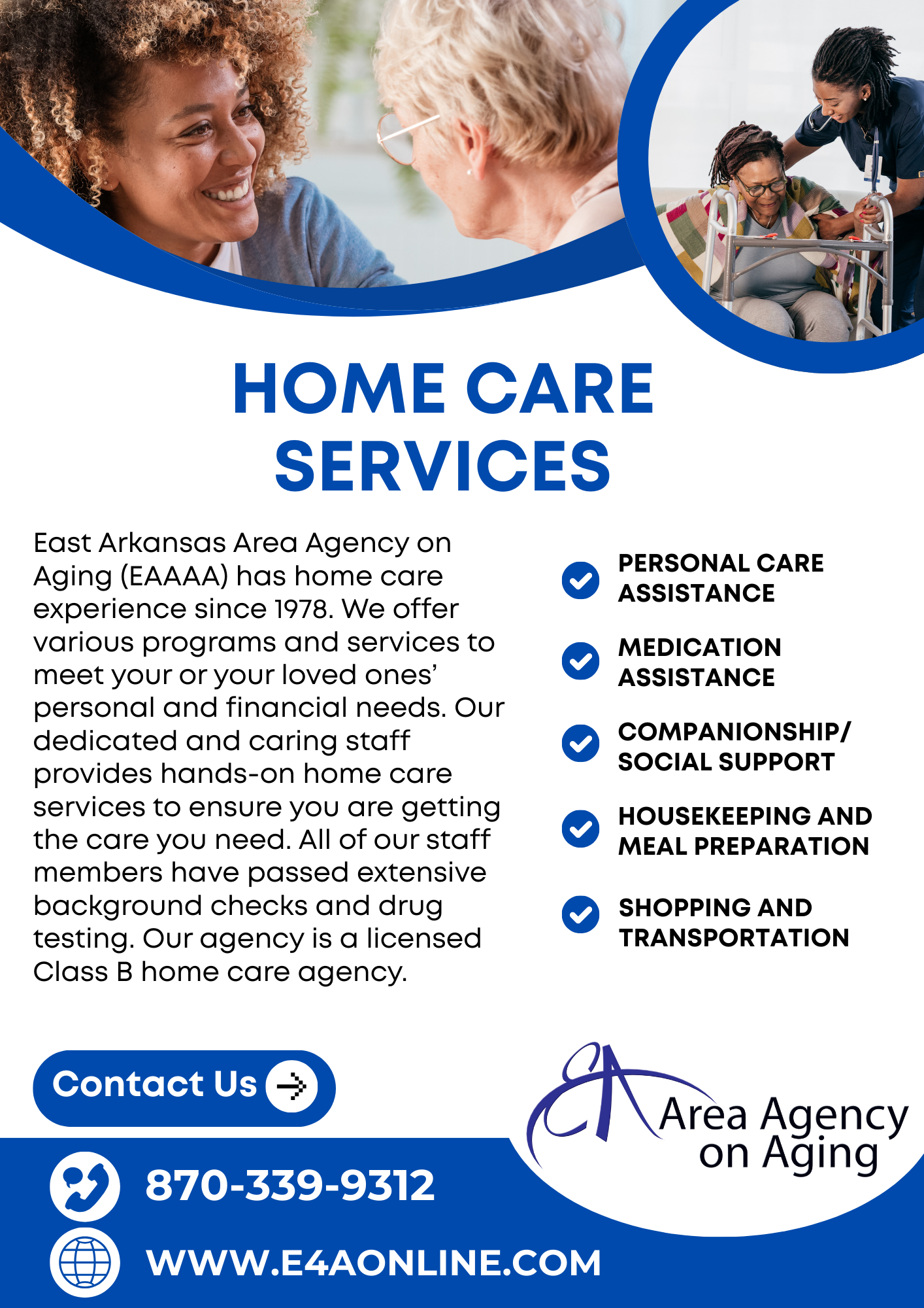 East Arkansas Area Agency on Aging Facebook ad from Jan 12, 2026