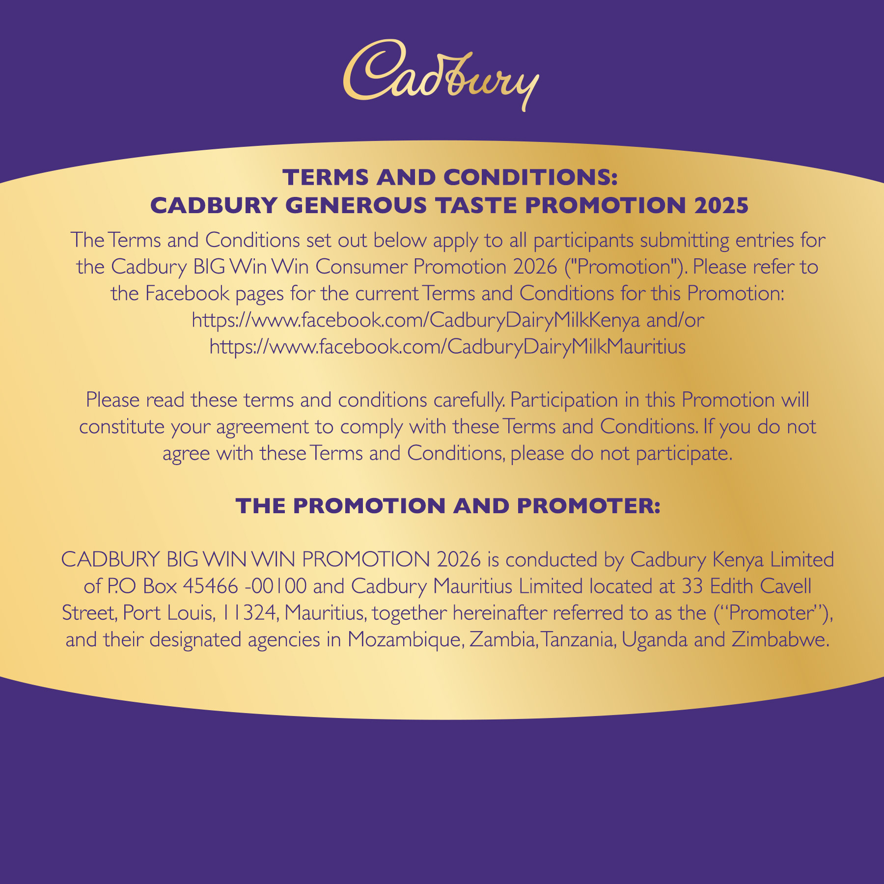 Cadbury Dairy Milk Facebook ad: Ready to Win Big?