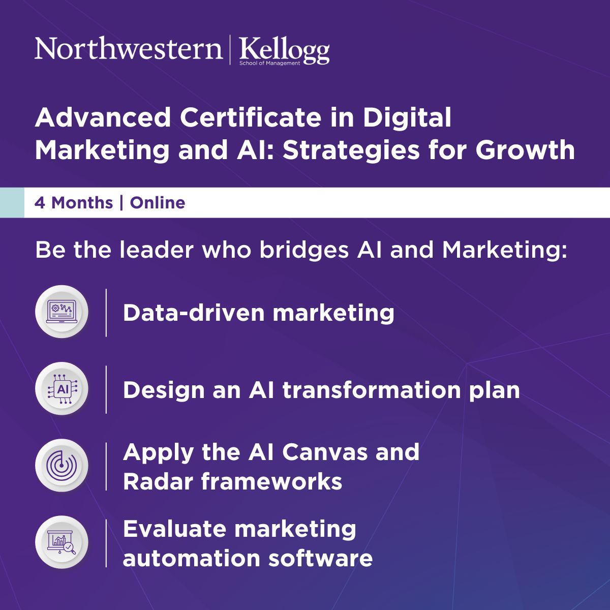 Kellogg Executive Education Facebook ad