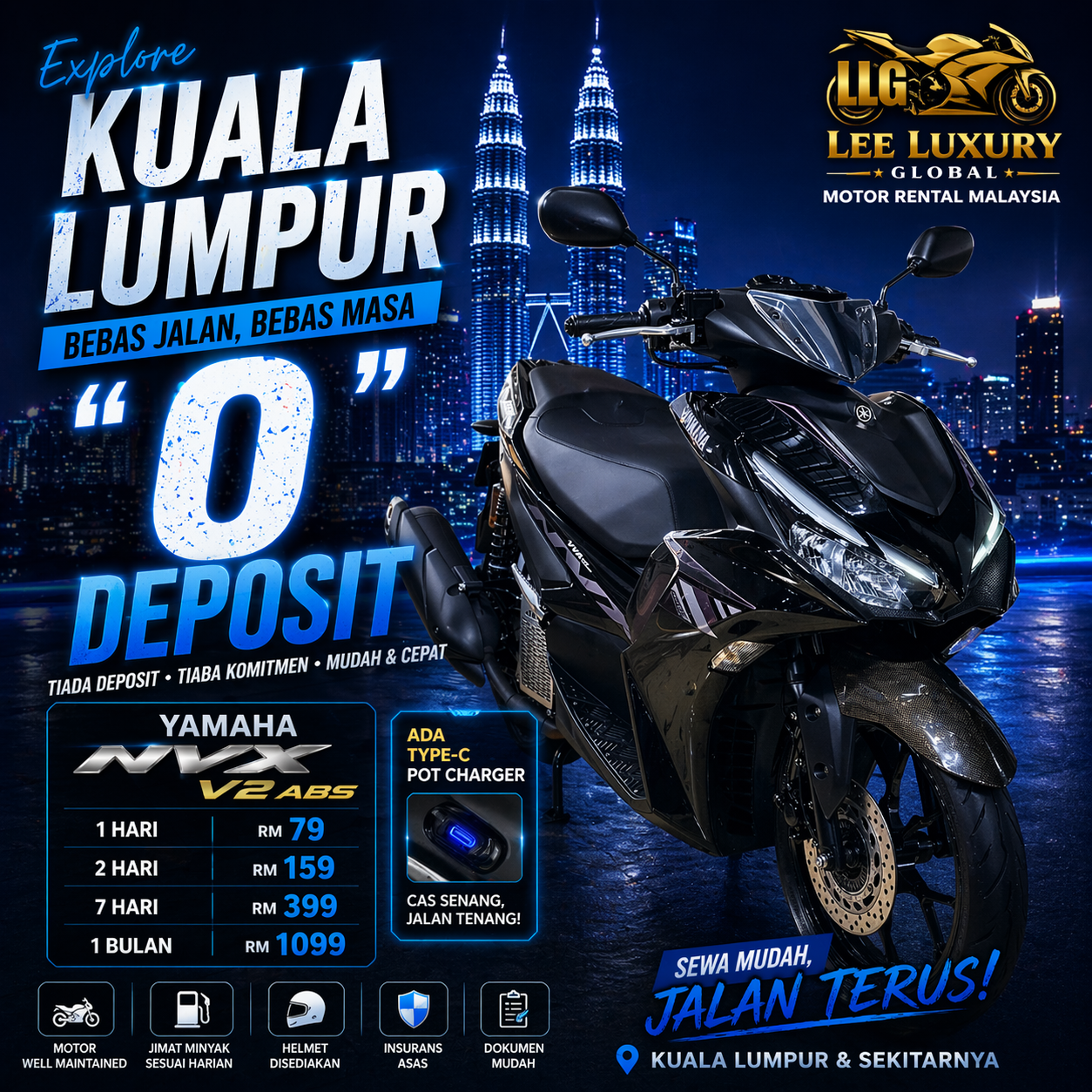 Lee Luxury Global - Luxury Car Rental malaysia Facebook ad: Nak jimat Duit Tapi Tak Ada MOTOR?