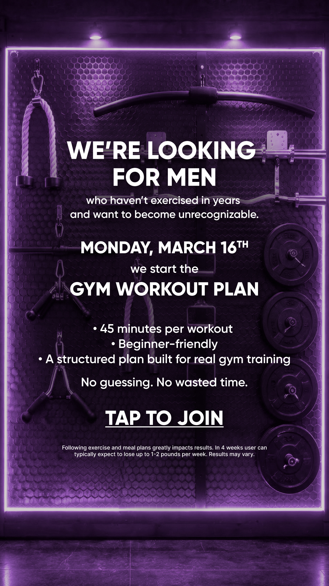 BetterMe Men Facebook ad