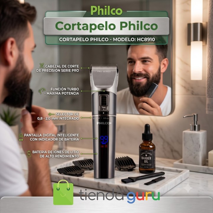 TiendaGuru.com Facebook ad: Cortapelo Profesional Philco Inalambrico Hc8910