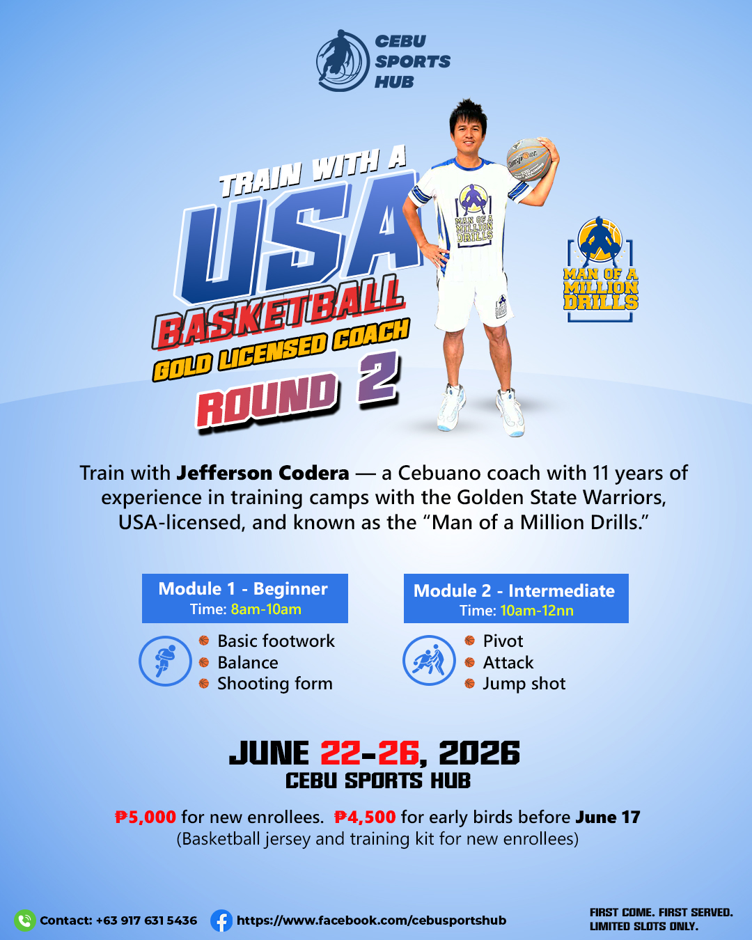 Cebu Sports Hub Facebook ad: Great news for Cebu's young basketball enthusiasts.