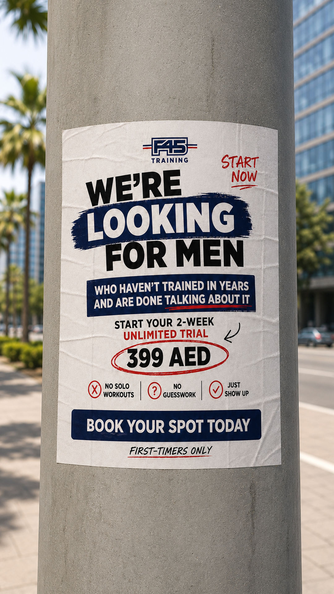 F45 Training Downtown Dubai Facebook ad