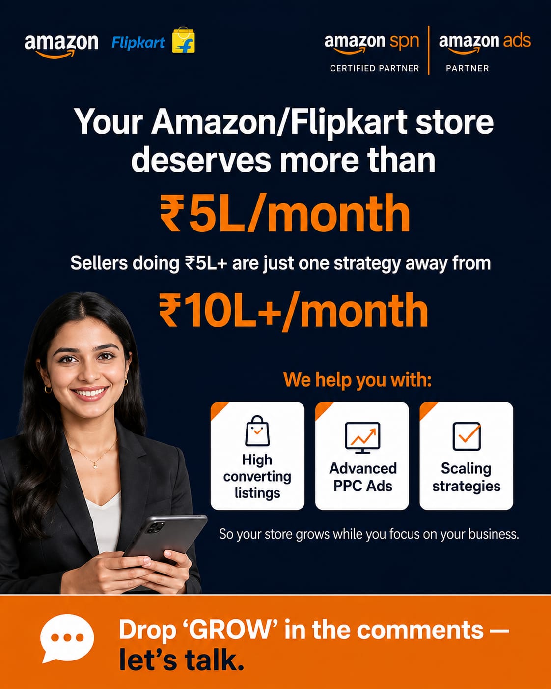 4fox Business Solution Facebook ad: Stuck at ₹5L Sales? Let’s Grow