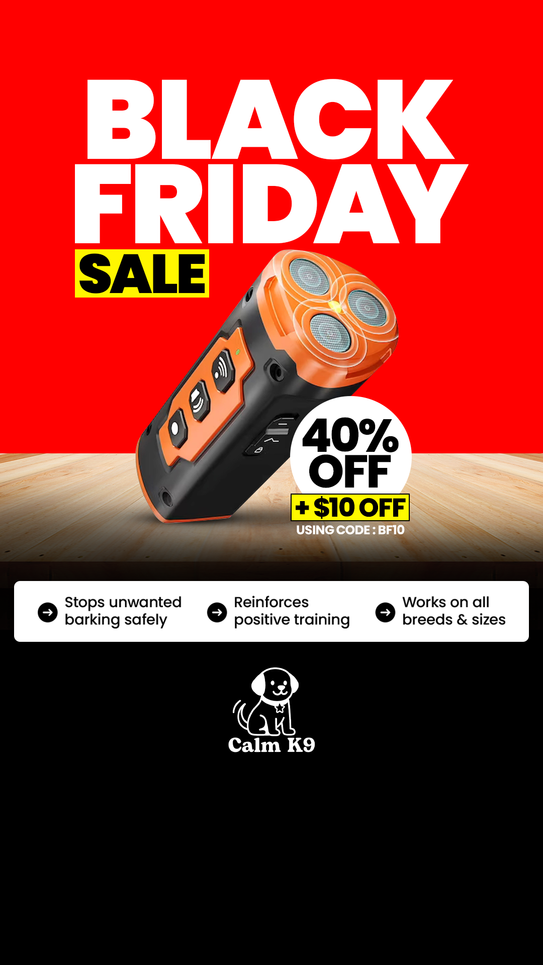 Calm K9 Facebook ad
