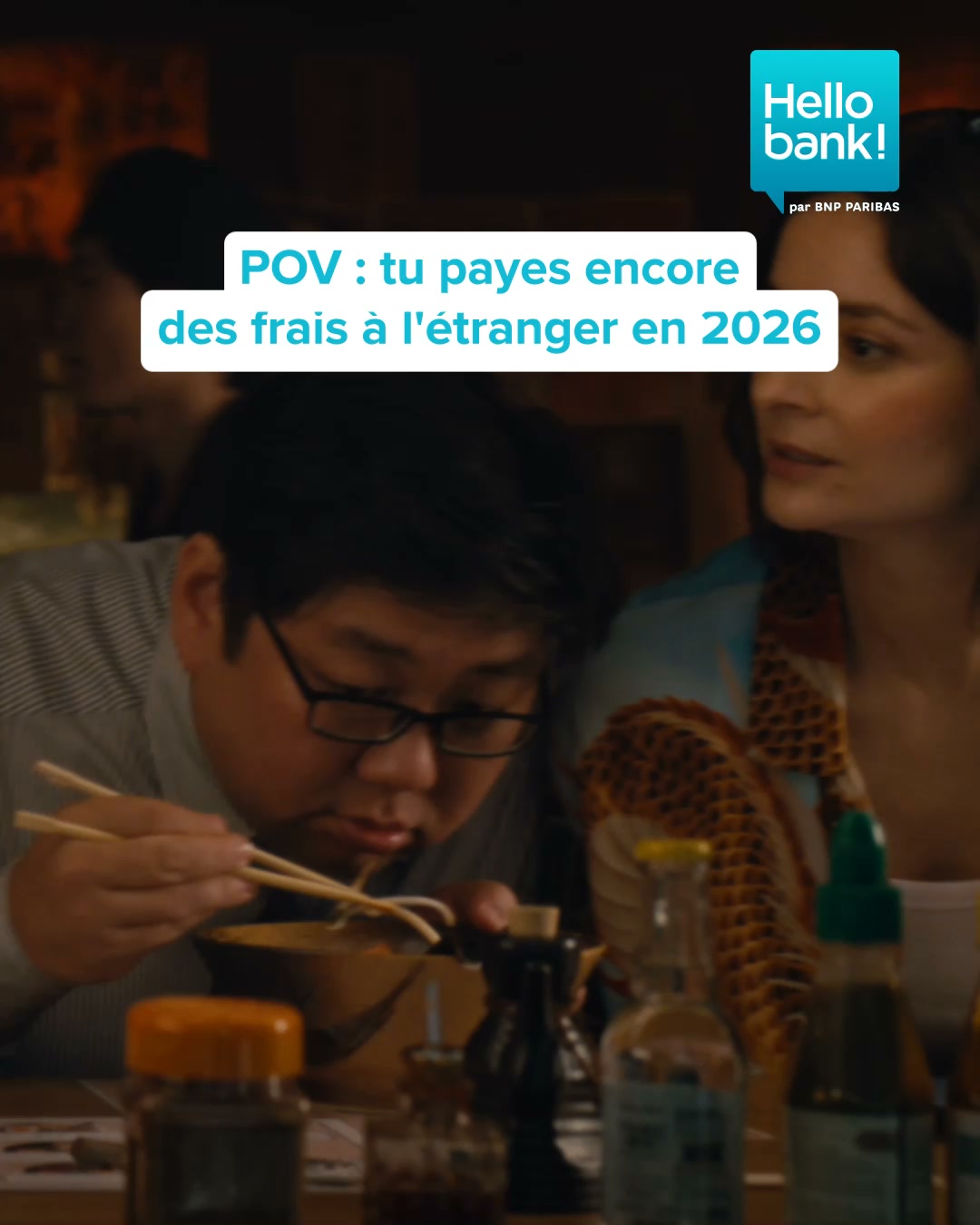 Hello bank! France Facebook ad: Les frais bancaires à l'étranger vous gâchent le…