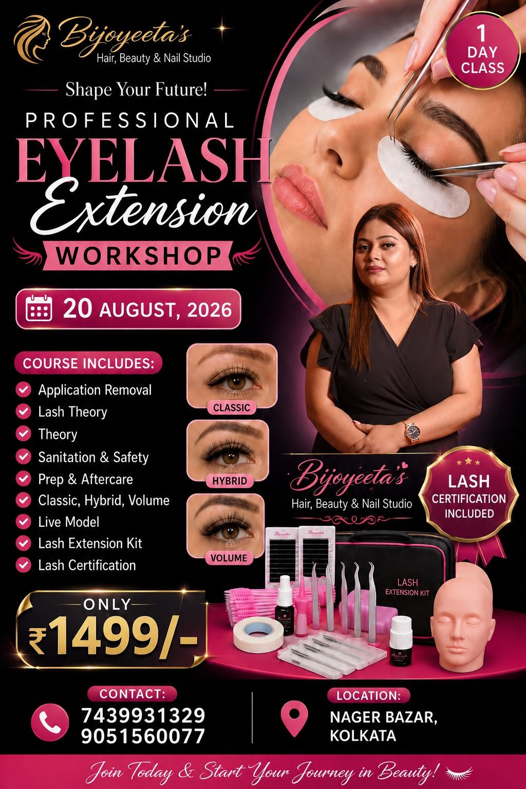 Bijoyeeta's- Professional Nail Art Academy Facebook ad: 1 days WORKSHOP Timing:- 12:00 pm-5:00pm payment (…