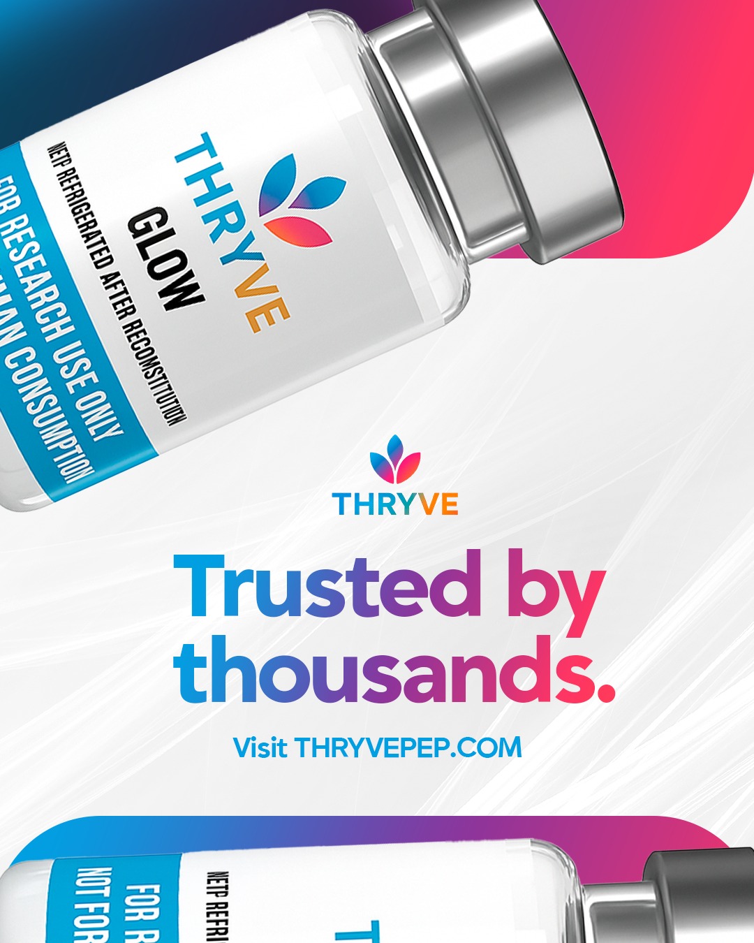 Thryve Peptides US Facebook ad: Crafted in CA, Trusted by thousands, Backed by…