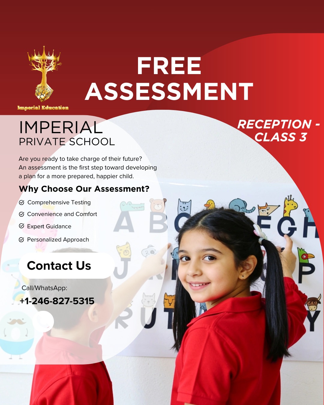 Imperial Education Barbados Facebook ad: Your Children's Future Starts Here: FREE Assessment…