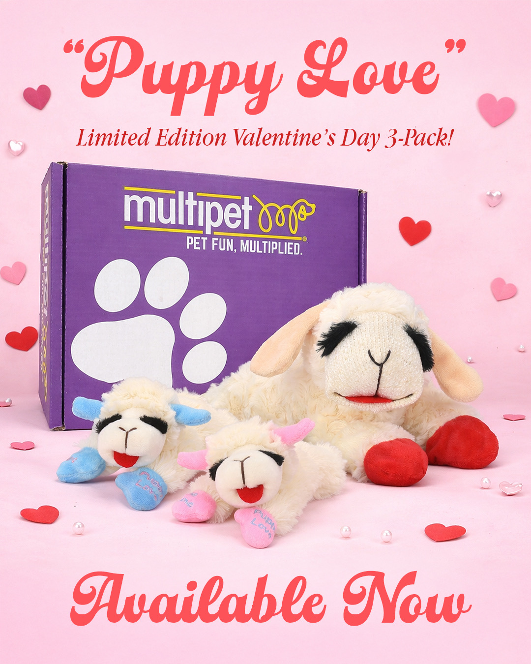 Multipet International, Inc. Facebook ad: PUPPY LOVE - LAMB CHOP 3pc MULTIPACK | Multipet