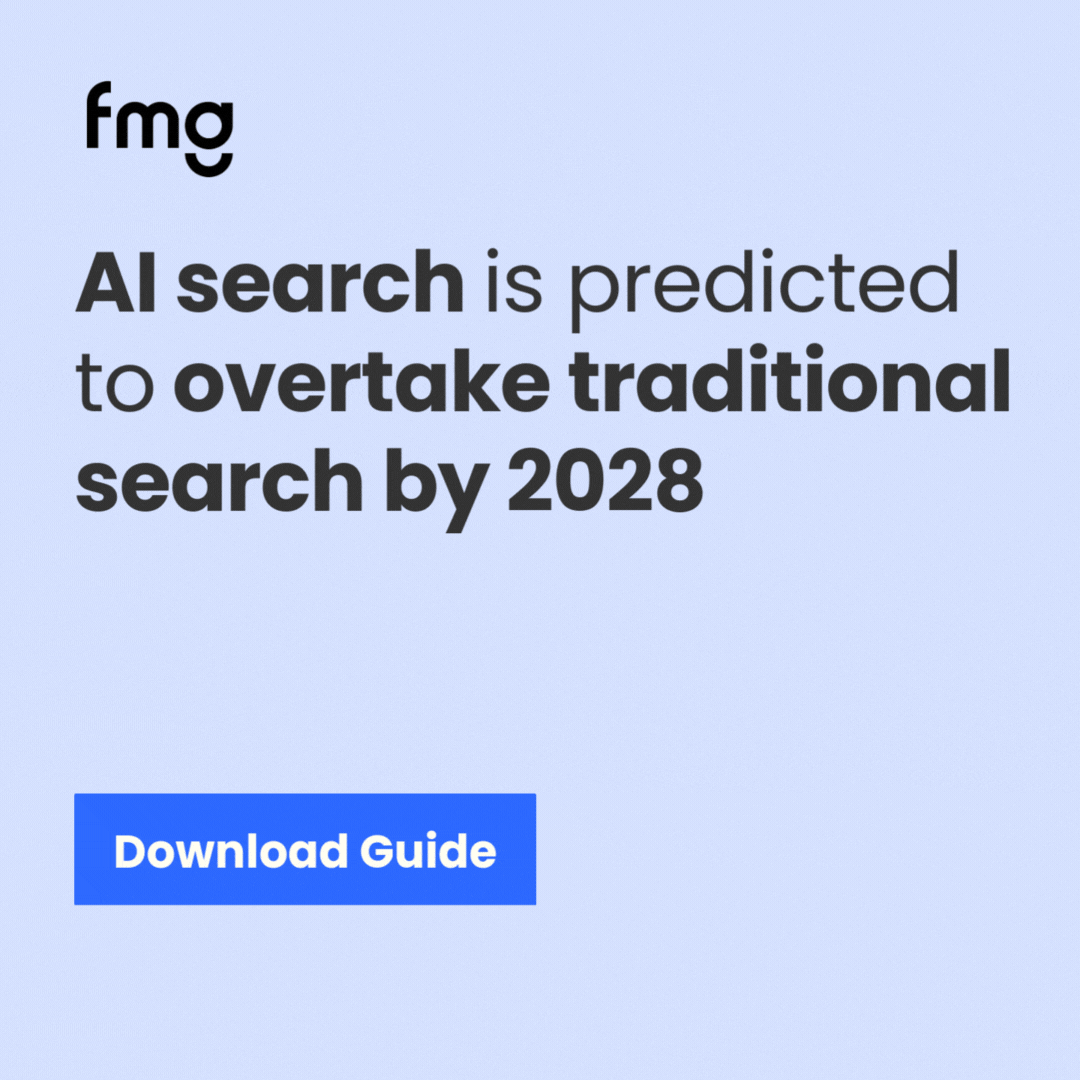 FMG Facebook ad: Get Found by AI Search