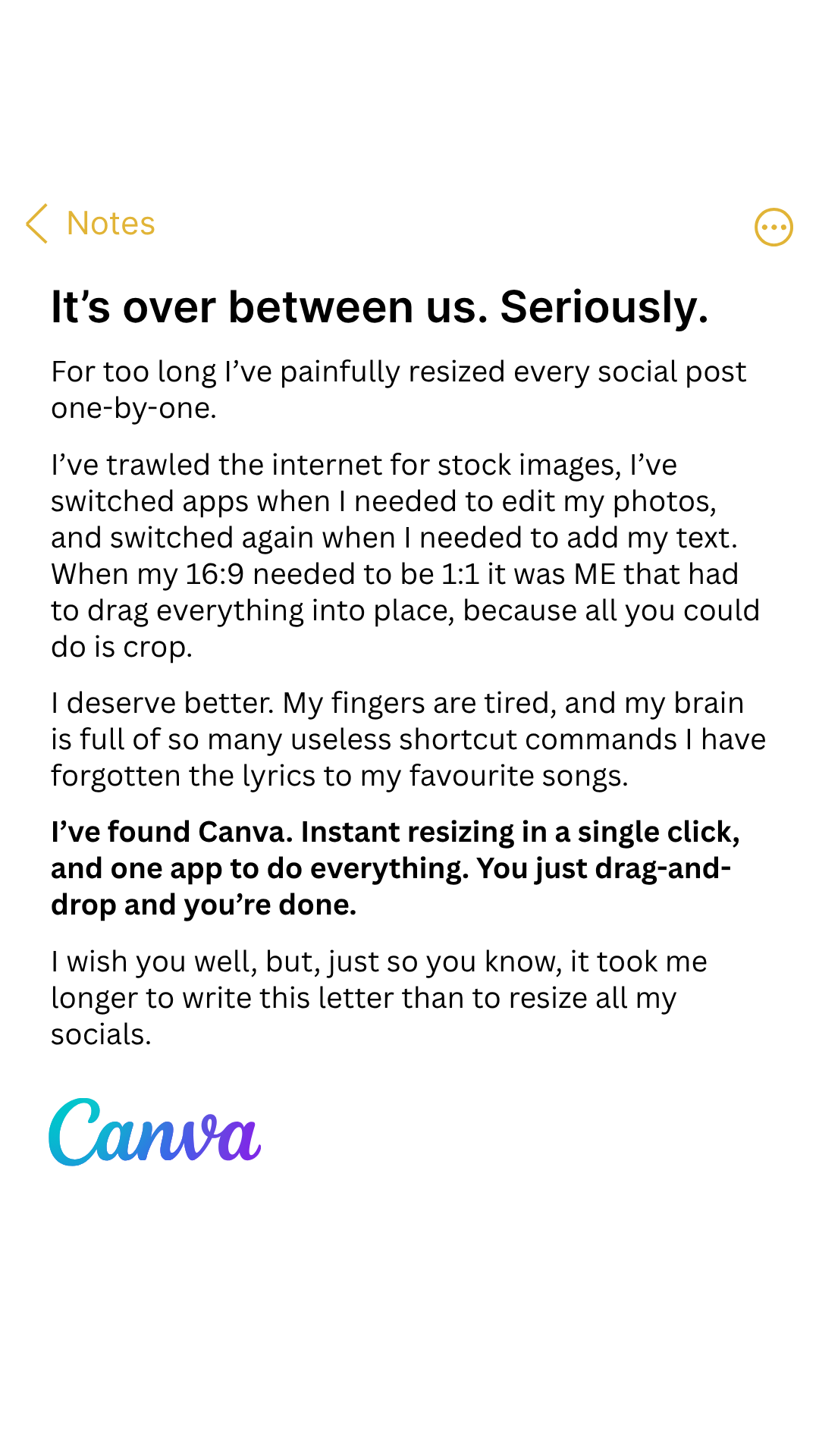 Canva Facebook ad