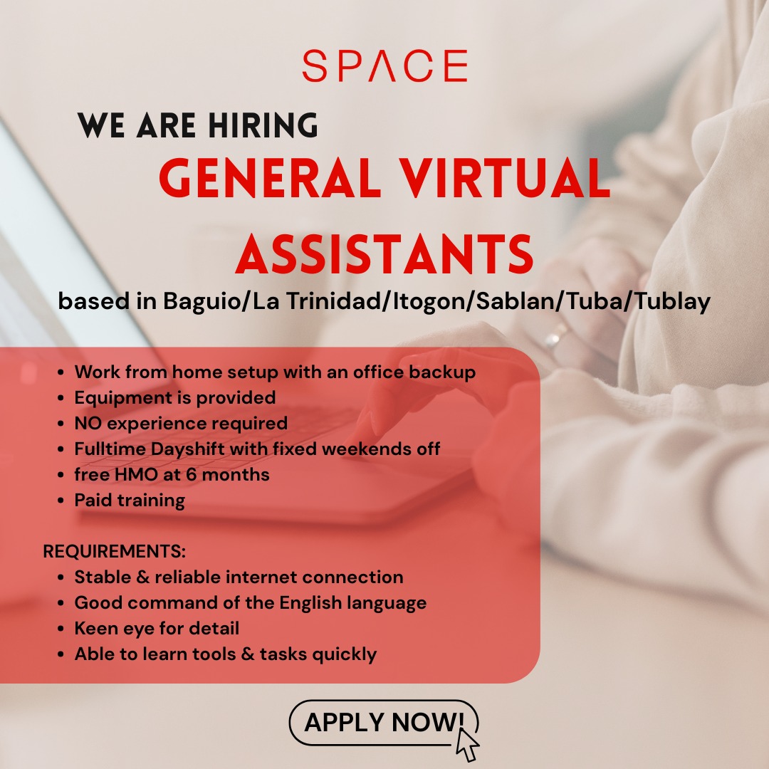 SPACE Outsource Virtual Assistance Facebook ad: Be part of our growing team!