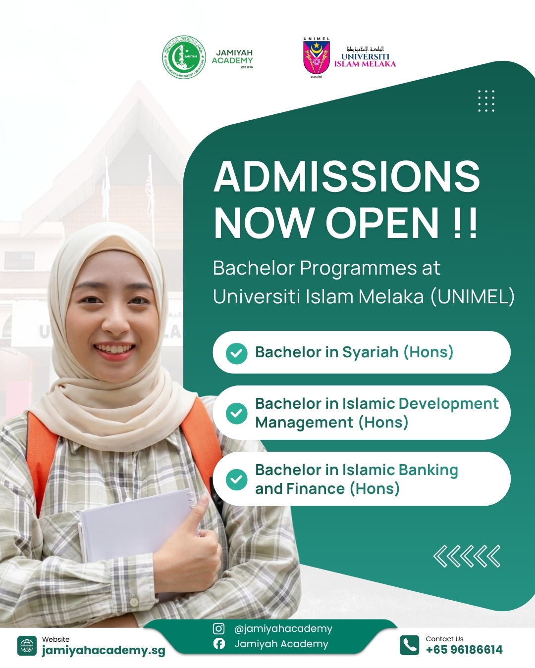 Jamiyah Academy Facebook ad: ๐๐๐ฏ๐๐ง๐๐ ๐๐จ๐ฎ๐ซ ๐๐ฑ๐ฉ๐๐ซ๐ญ๐ข๐ฌ๐.