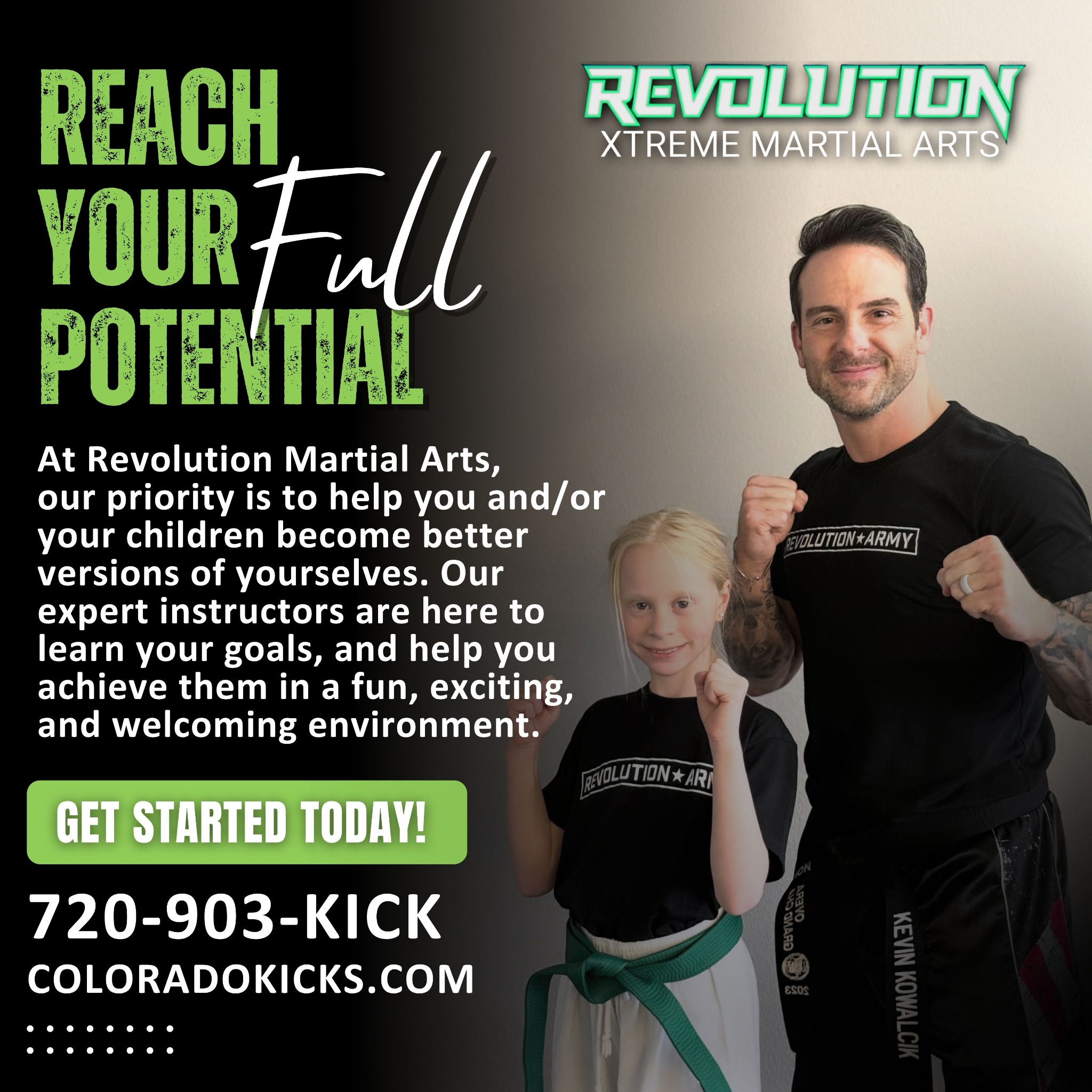 Revolution Martial Arts Facebook ad