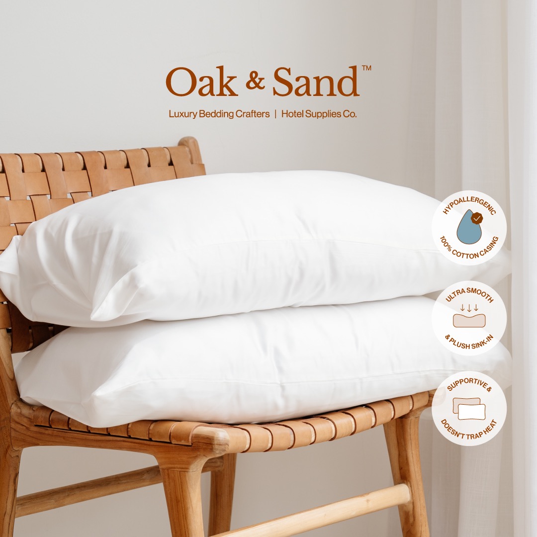 OAK & SAND - Luxury Bedding Crafters & Hotel Supplies co. Facebook ad