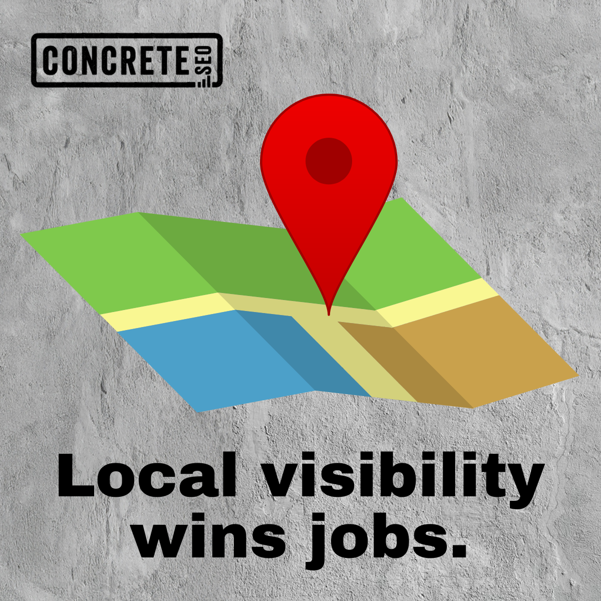 Concrete SEO Services Facebook ad: Own Local Search