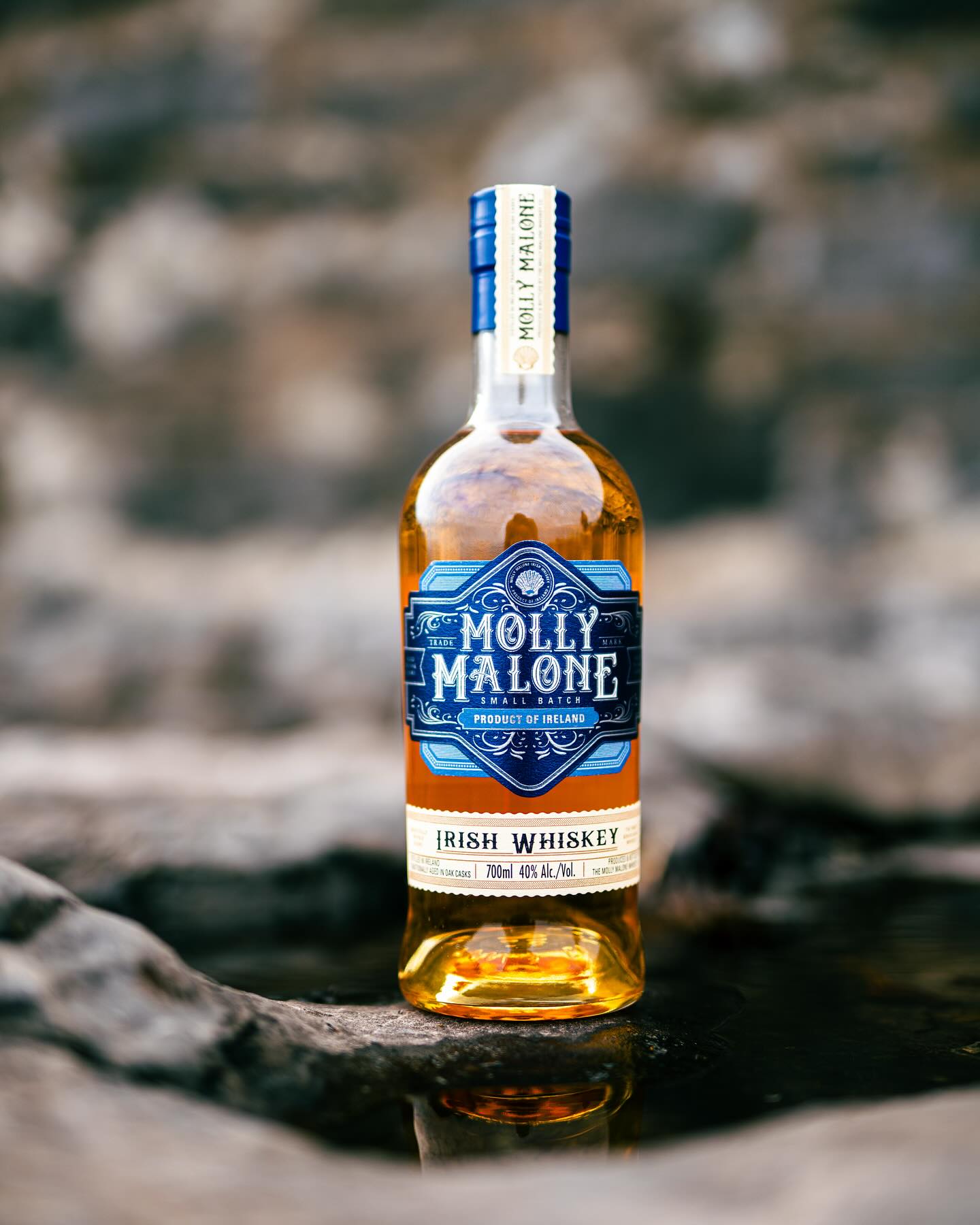 Molly Malone Facebook ad: Small batch Irish Whiskey