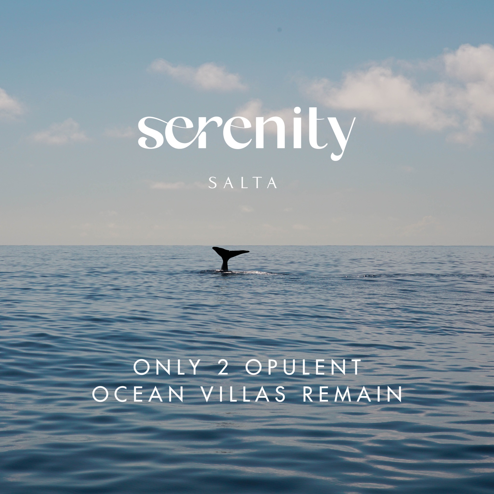 Salta Sibaya Facebook ad: Only 2 of Serenity’s ocean-facing villas remain.