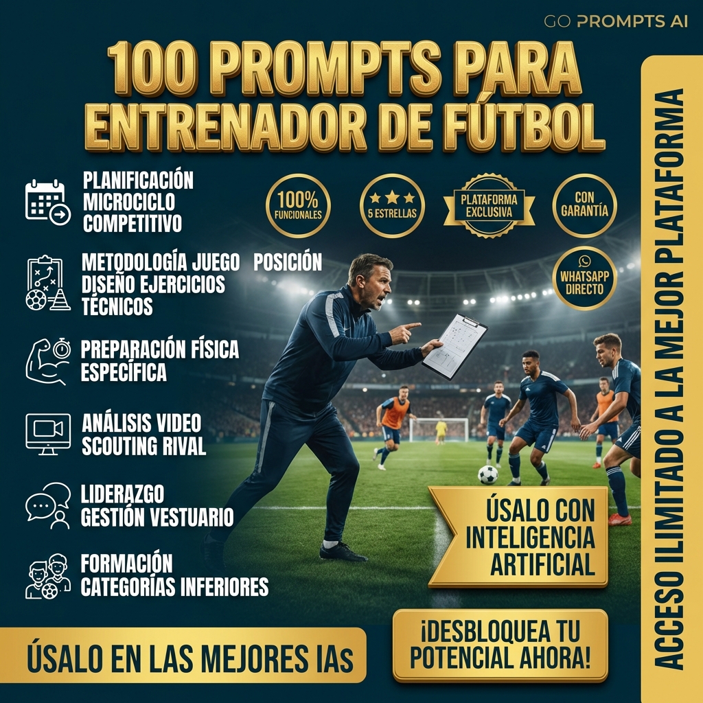 Prompts AI Facebook ad: ¿Y SI PUDIERAS PLANIFICAR COMO UN ENTRENADOR DE…