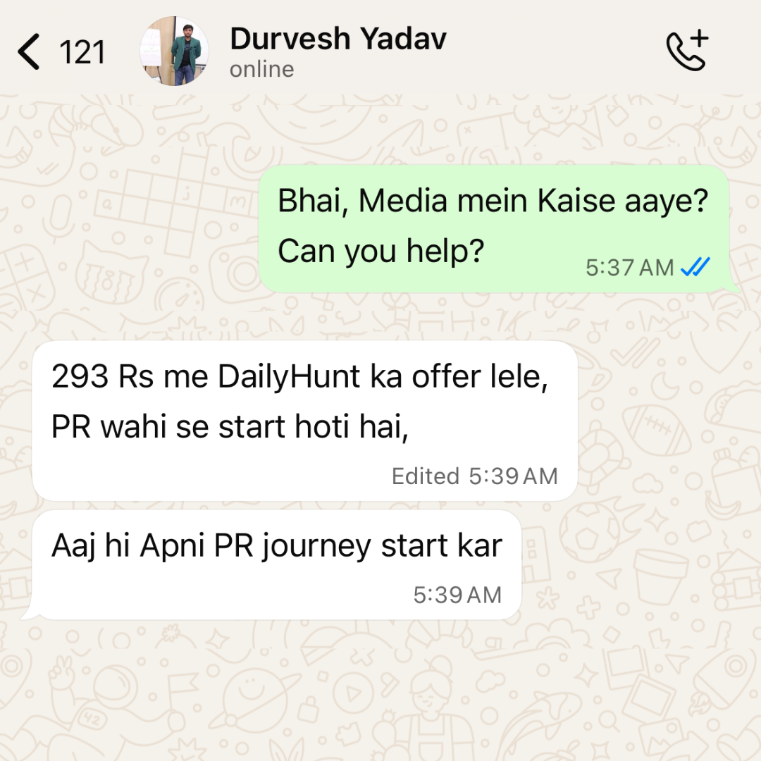 Durvesh Yadav Facebook ad