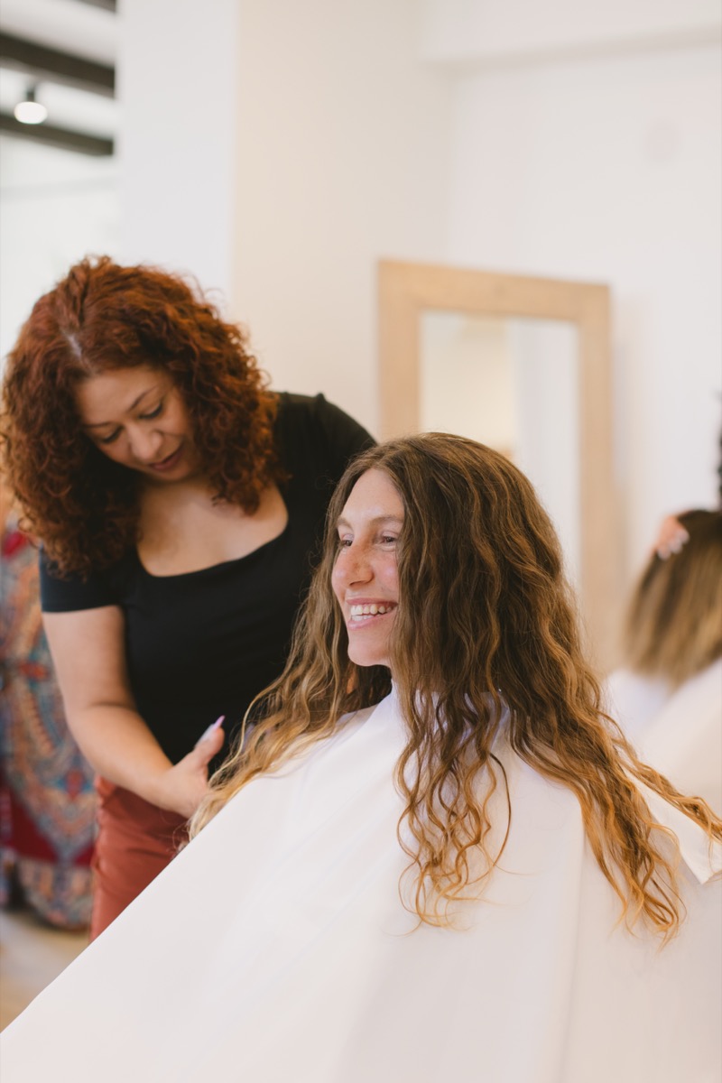 Curly Hair Salon Facebook ad: Maintain Your Curls for $75.