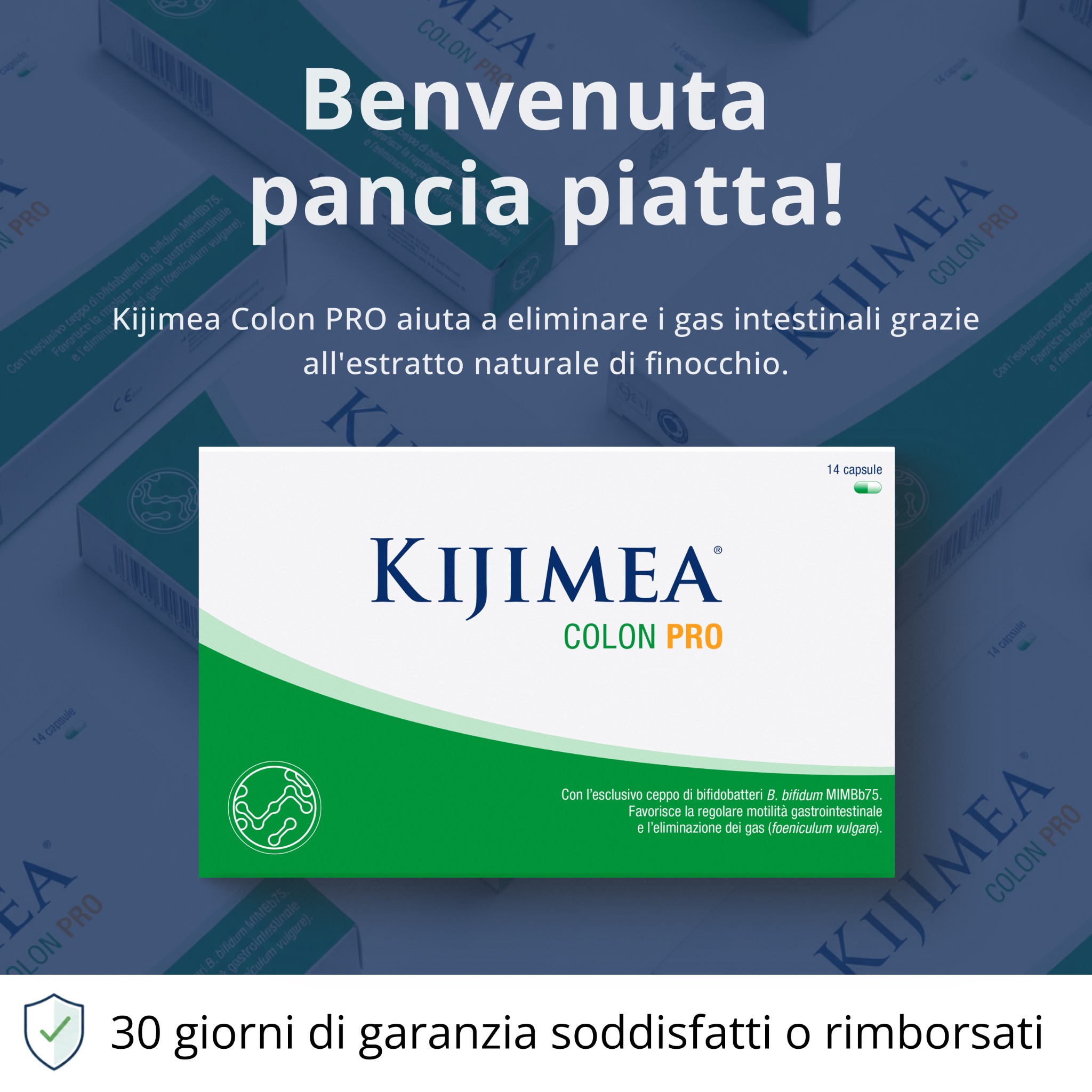 Kijimea - Italia Facebook ad: Benvenuta pancia piatta!
