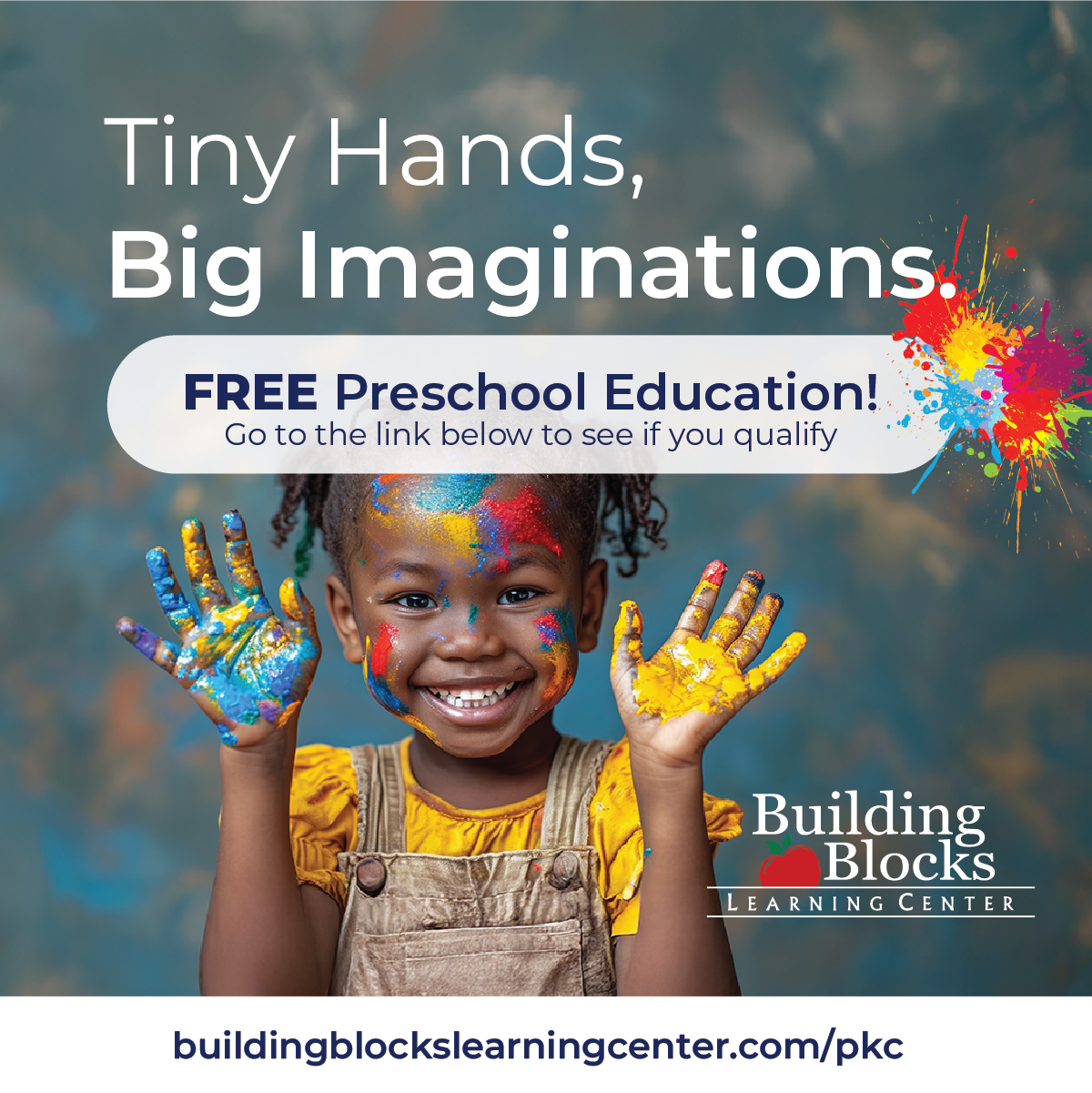 Building Blocks Learning Center Facebook ad: Enroll in Pre-K Counts Today!