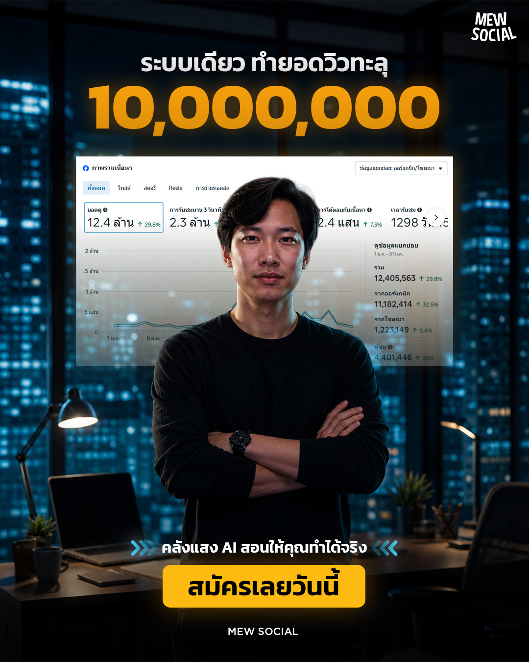 Mew Social Facebook ad