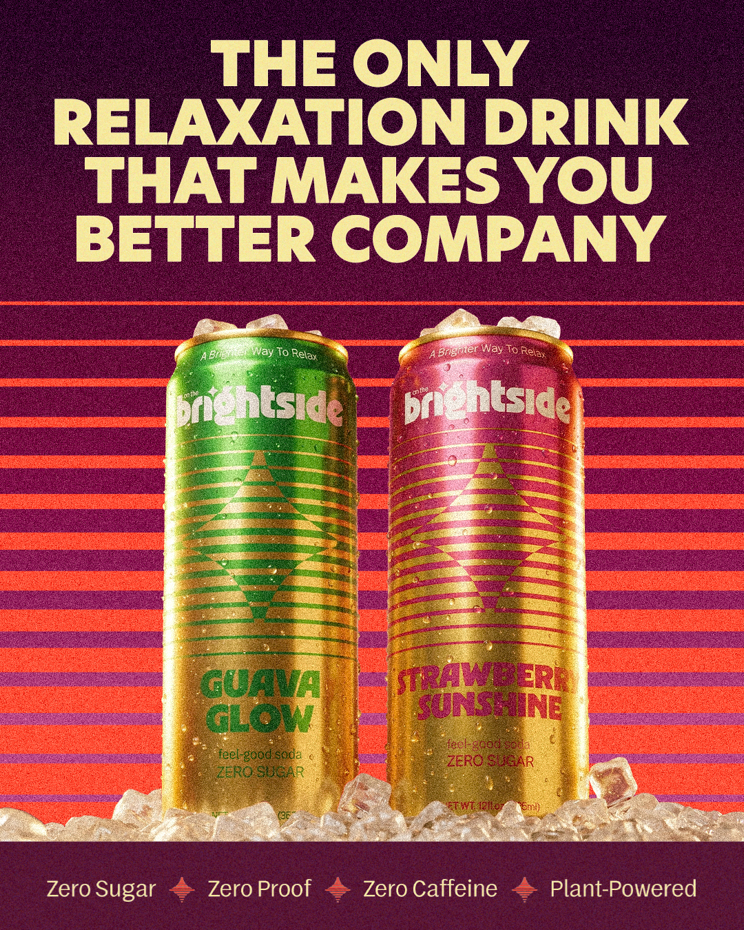 On the Brightside Facebook ad: golden hour, any hour from a soda